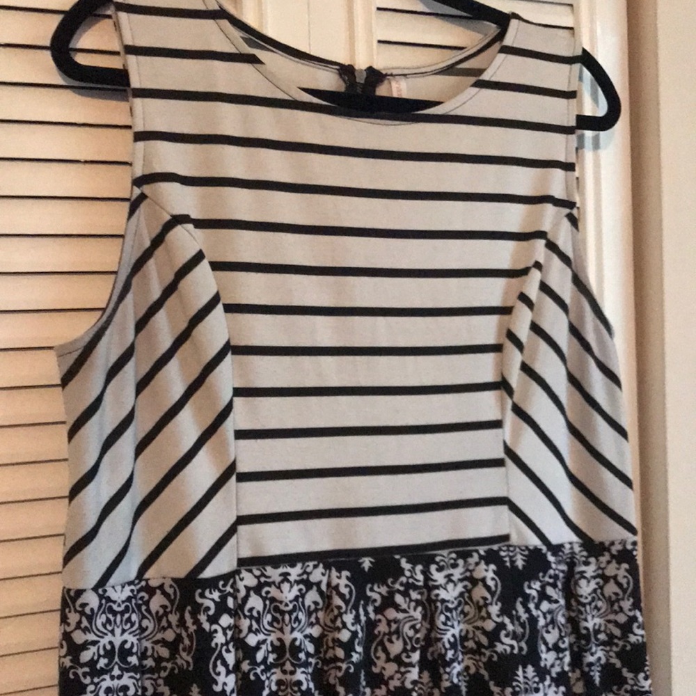 Mixed Pattern Dress - Picture 2 of 3